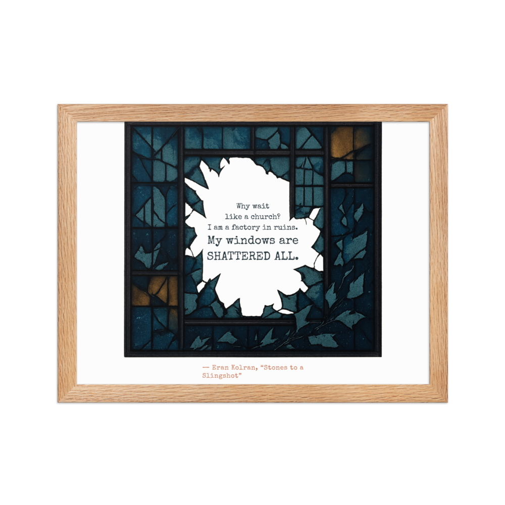 Stones to a Slingshot — Enhanced Matte Paper Framed Poster (cm)