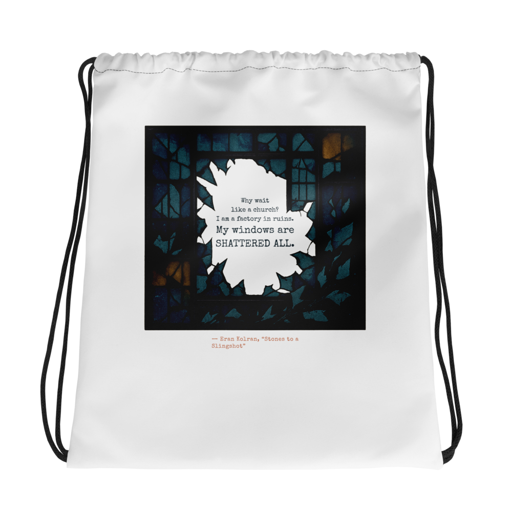 Stones to a Slingshot — All-Over Print Drawstring Bag