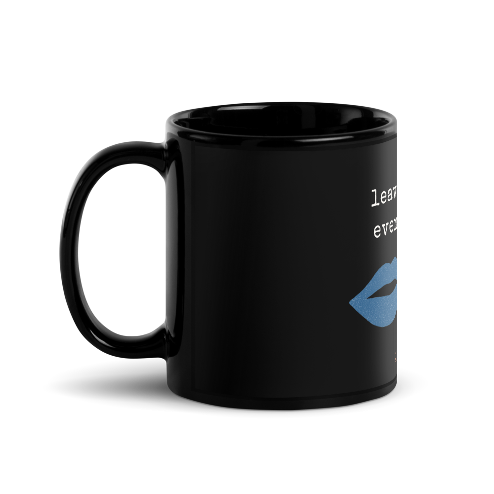 Even in Silence — Black Glossy Mug