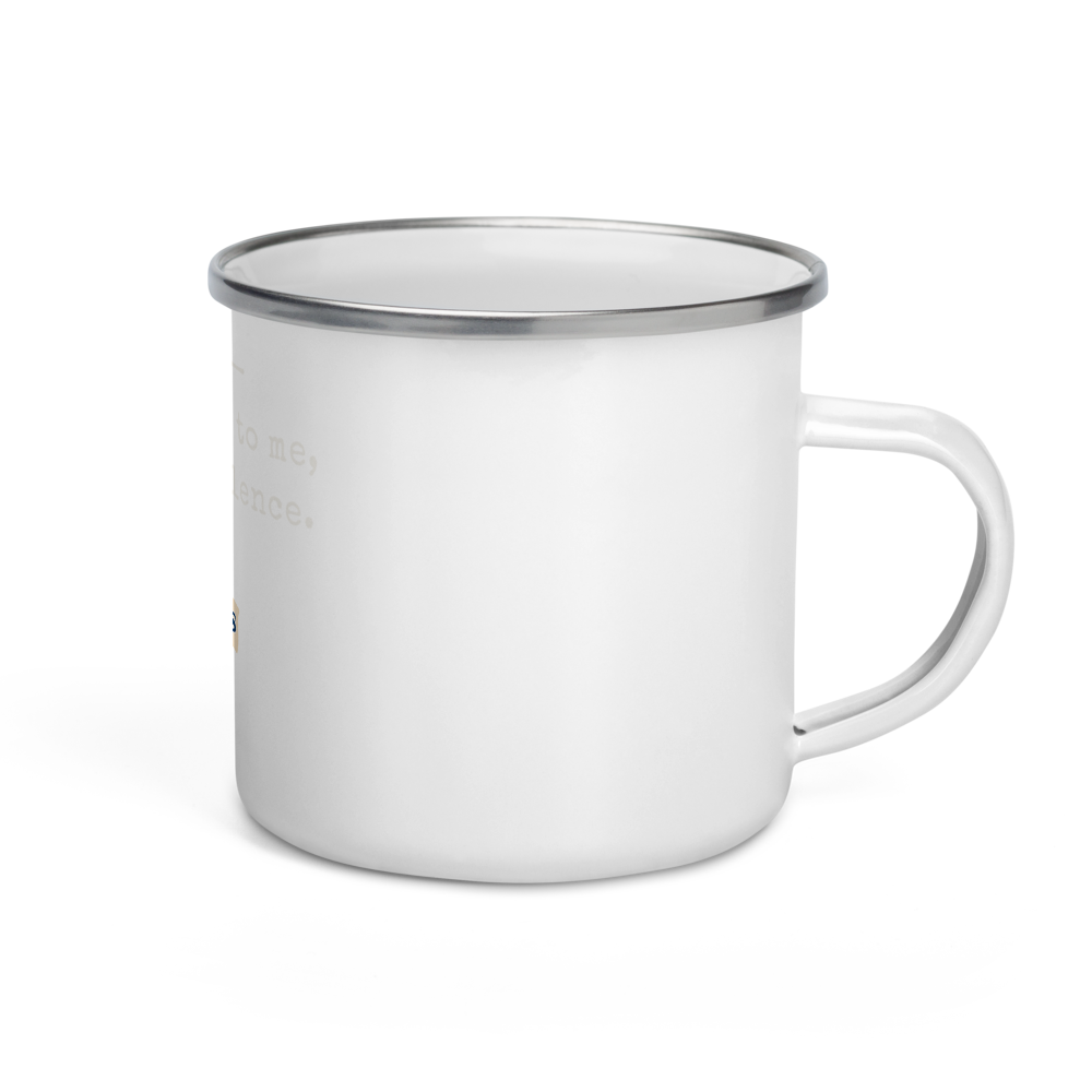 Even in Silence — Enamel Mug