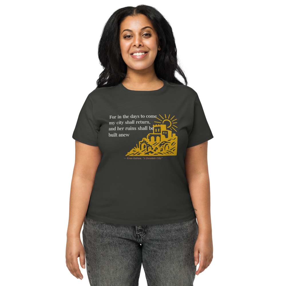 A Desolate City — Women's High-Waisted Tee | Cotton Heritage OW1086