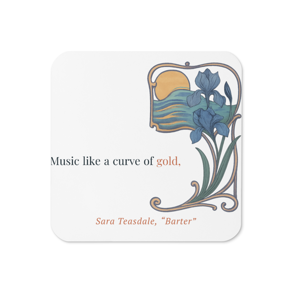 Music like a curve — Cork-Back Coaster