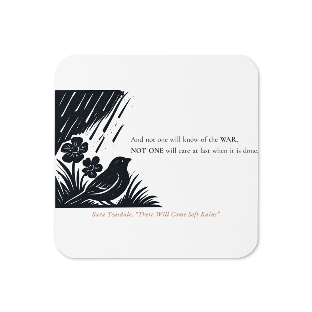 And not one will — Cork-Back Coaster