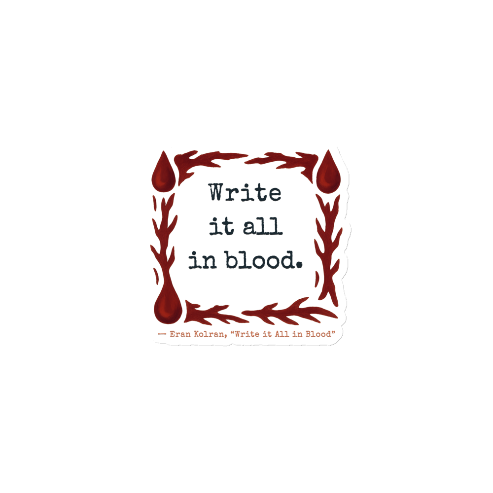 Write it All in Blood — Die-Cut Magnets