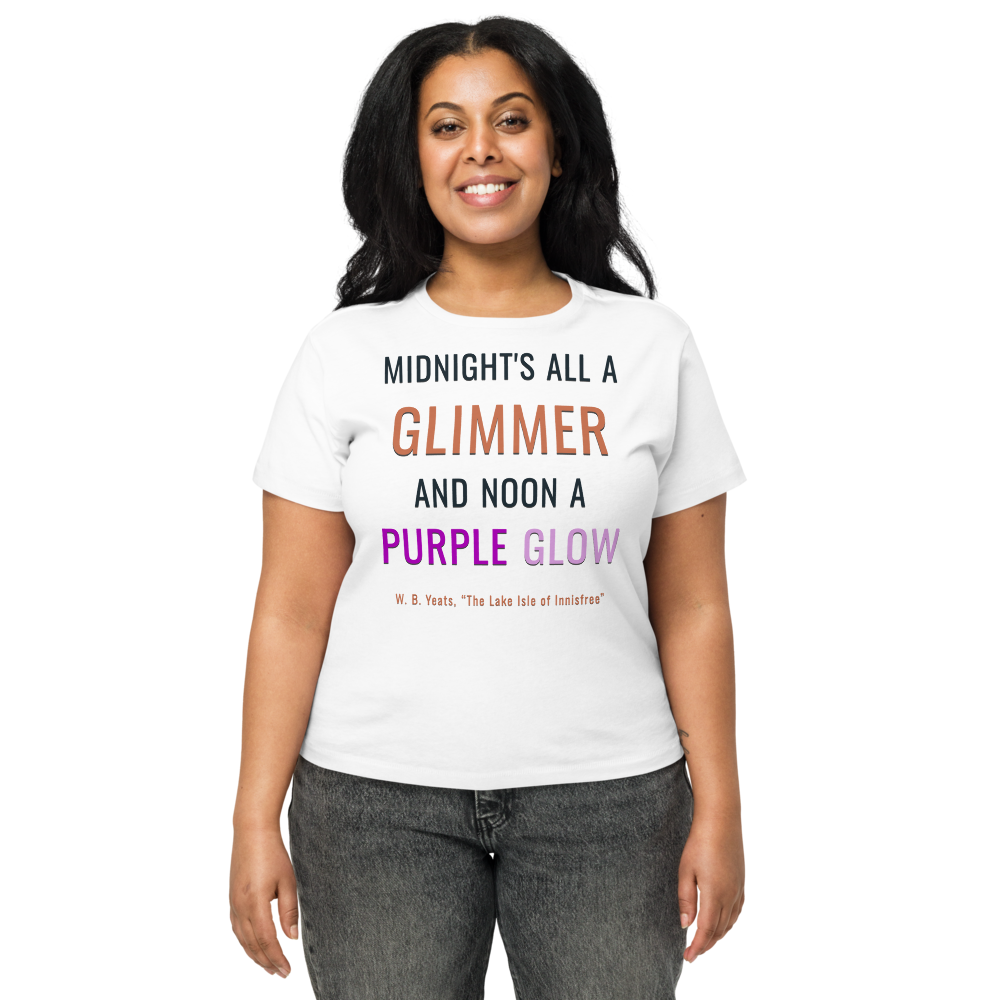 Midnight's all a glimmer — Women's High-Waisted Tee | Cotton Heritage OW1086