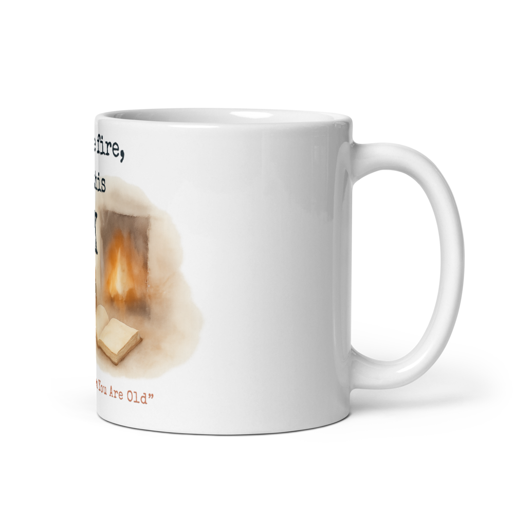 Nodding by the fire, — White Glossy Mug