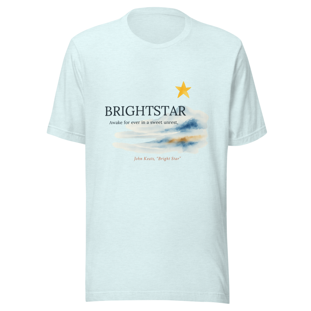 Bright Star Awake for — Unisex Staple T-Shirt | Bella + Canvas 3001 · Heather Ice Blue