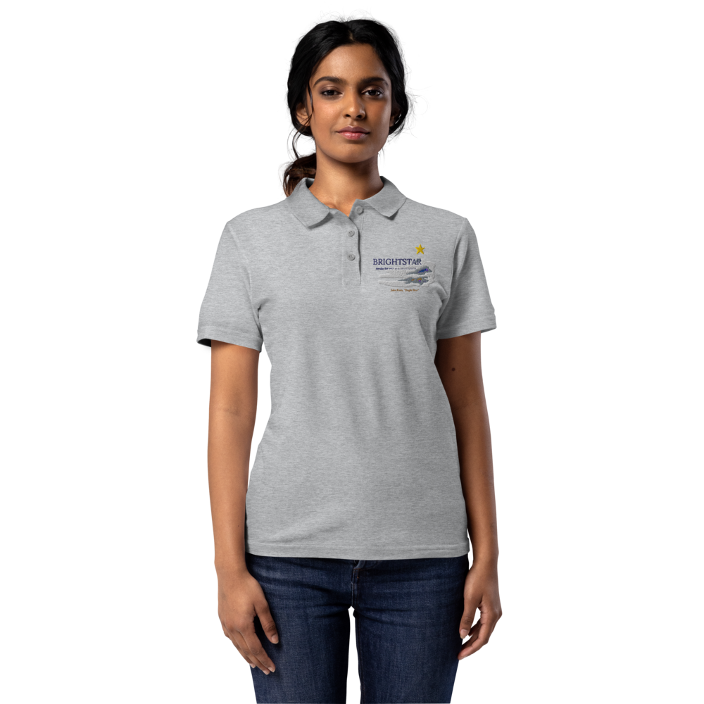 Bright Star Awake for — Women's Pique Polo Shirt | Gildan 64800L · Sport Grey