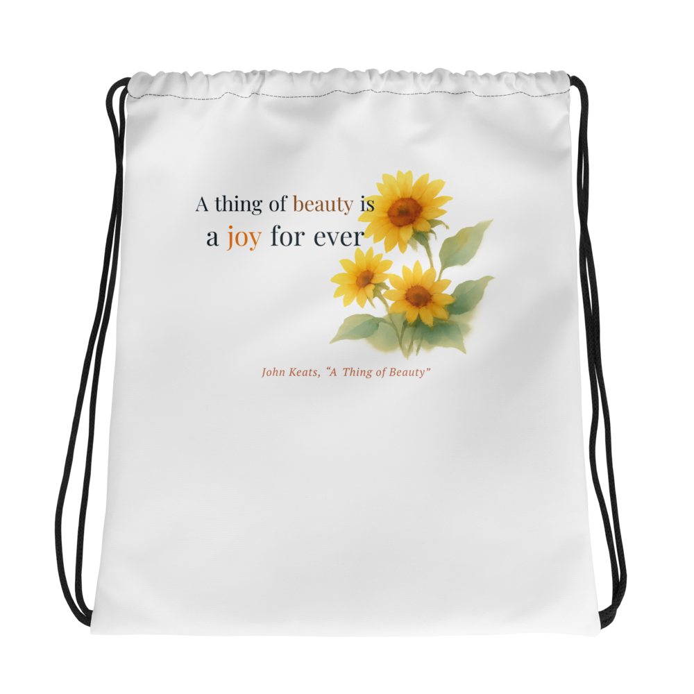 A thing of beauty — All-Over Print Drawstring Bag