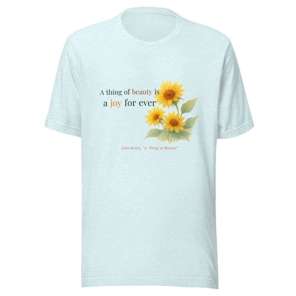 A thing of beauty — Unisex Staple T-Shirt | Bella + Canvas 3001 · Heather Ice Blue