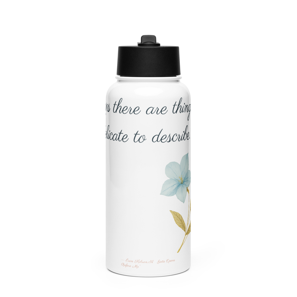 A Gate Opens Before Me — Stainless Steel Water Bottle with a Straw Lid