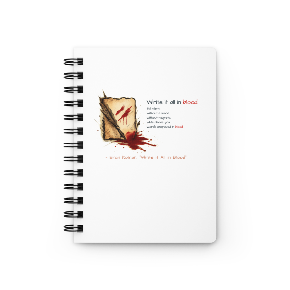 Write it All in Blood — Spiral Bound Journal