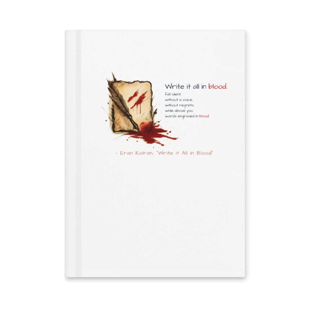 Write it All in Blood — Hardcover Journal Matte