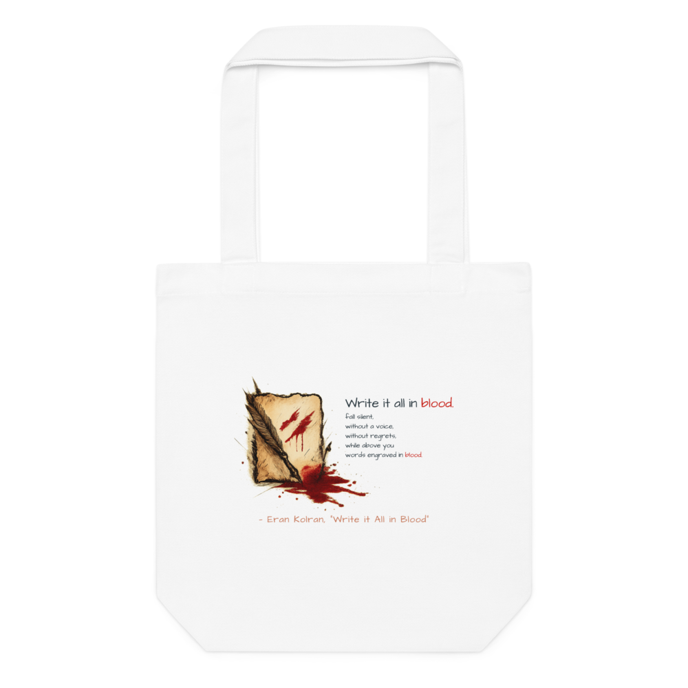 Write it All in Blood — Cotton Tote Bag | AS Colour 1001