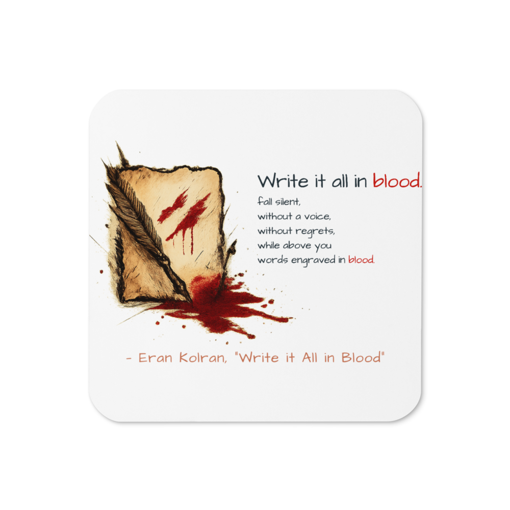 Write it All in Blood — Cork-Back Coaster