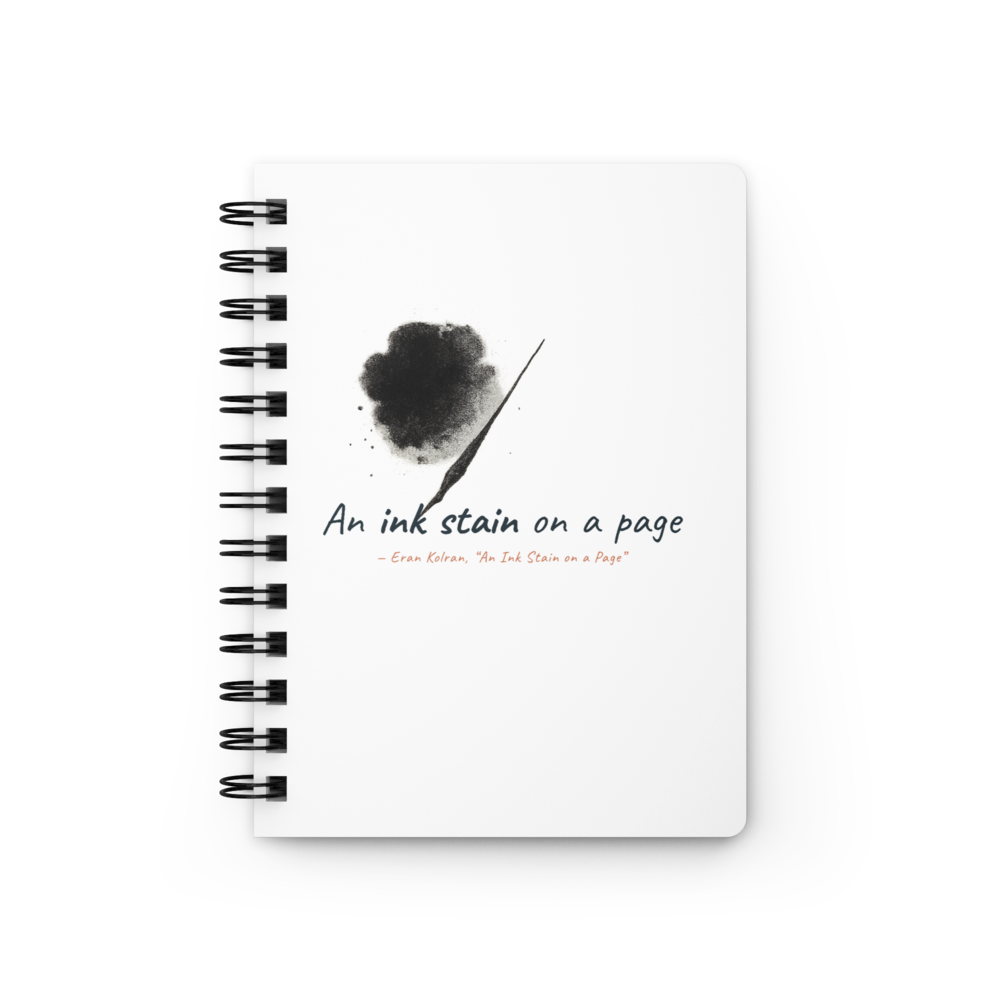 An Ink Stain on a Page — Spiral Bound Journal