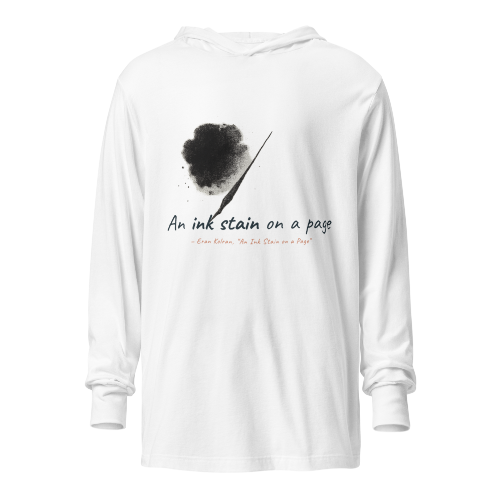 An Ink Stain on a Page — Unisex Hooded Long Sleeve Tee | Bella Canvas 3512