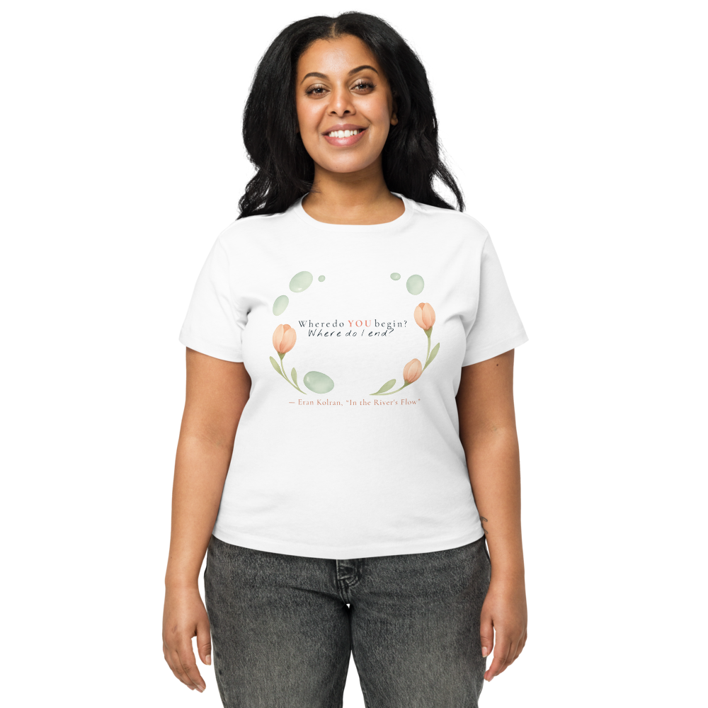 In the River's Flow — Women's High-Waisted Tee | Cotton Heritage OW1086