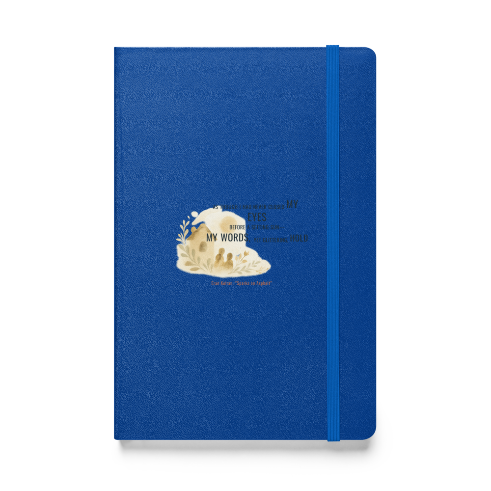 Sparks on Asphalt — Hardcover Bound Notebook | JournalBook · Blue