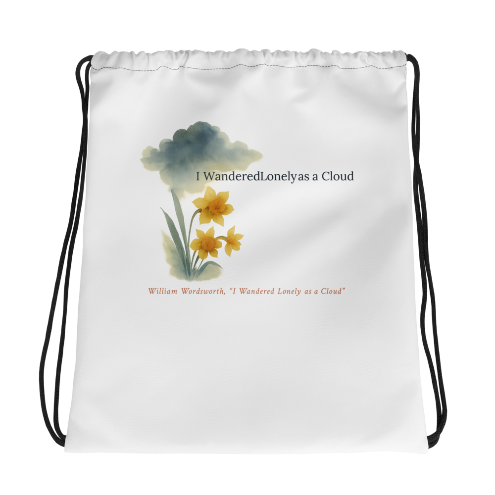 I Wandered Lonely as — All-Over Print Drawstring Bag