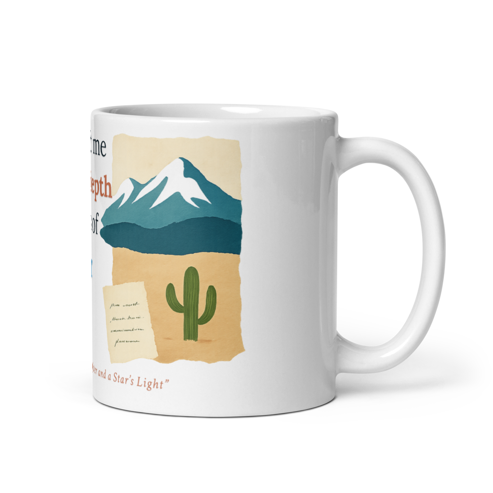 Her Laughter and a Star’s Li — White Glossy Mug