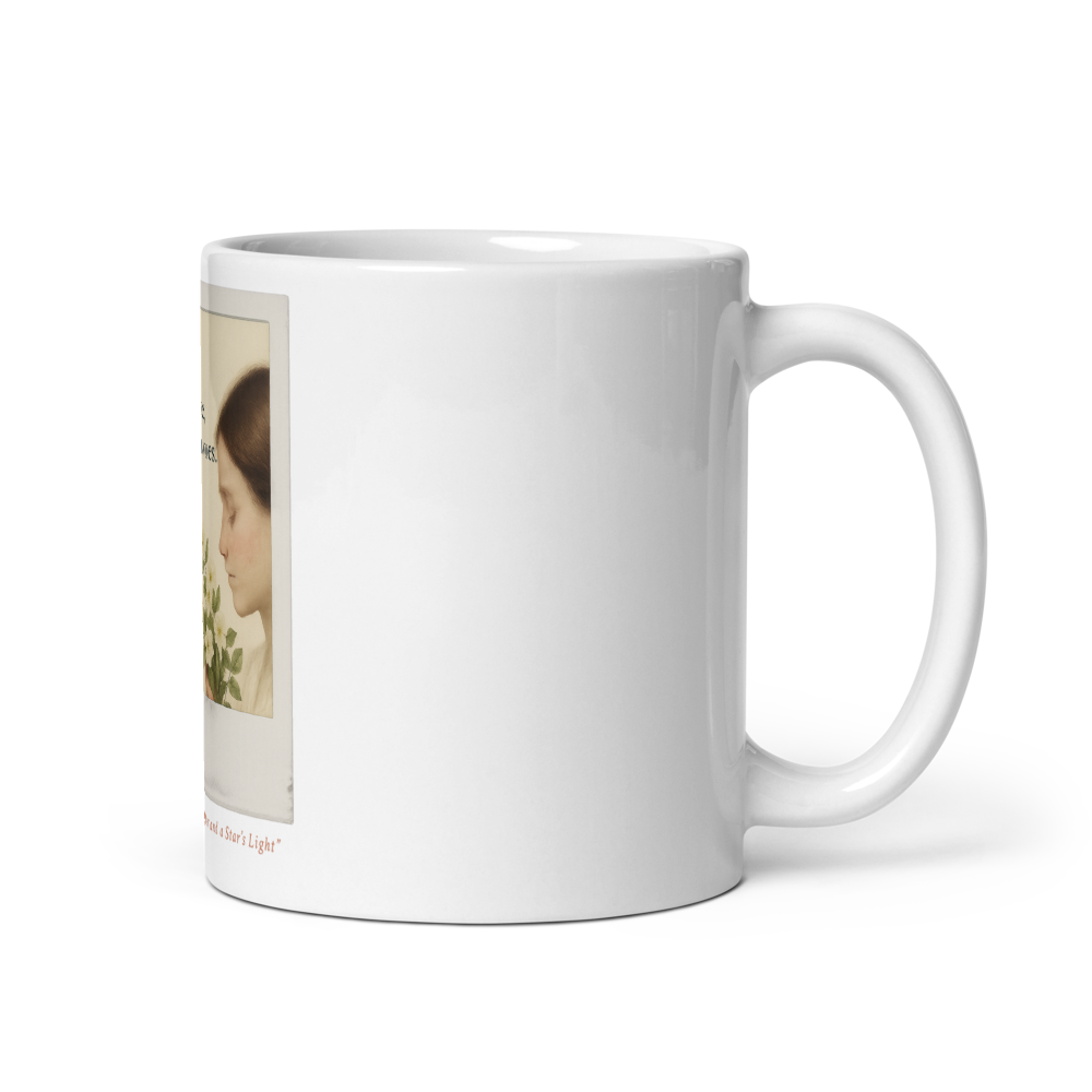 Her Laughter and a Star’s Li — White Glossy Mug