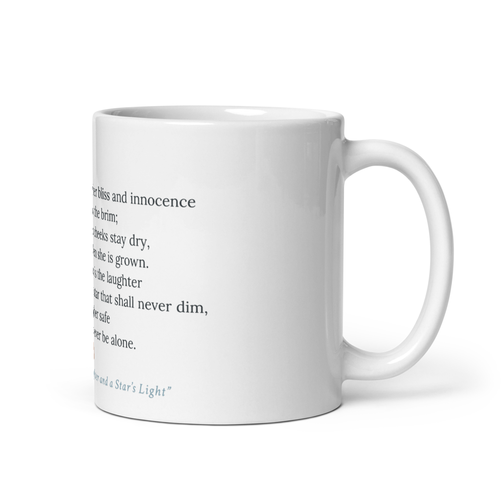 Her Laughter and a Star’s Li — White Glossy Mug