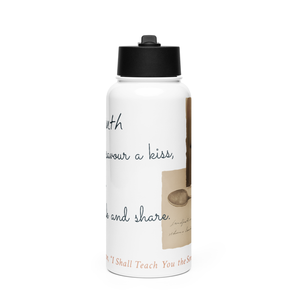 I Shall Teach You the Senses — Stainless Steel Water Bottle with a Straw Lid