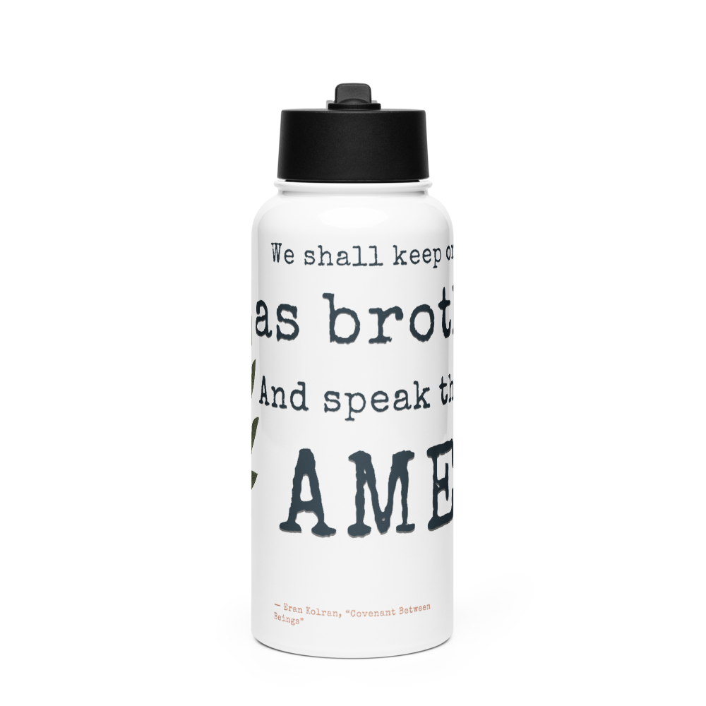 Stainless Steel Water Bottle with a Straw Lid