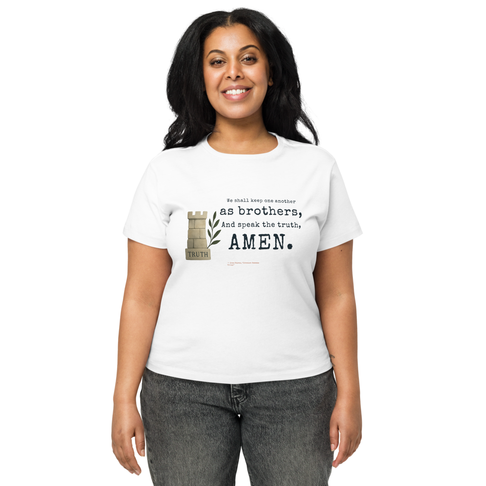 Covenant Between Beings — Women's High-Waisted Tee | Cotton Heritage OW1086